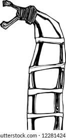 Black and white abstract illustration of a giraffe