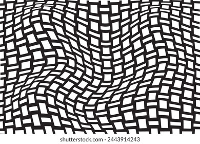 a black and white abstract image of a black and white striped pattern.a black and white drawing of a labyrinth with a black and white pattern abstract geometric pattern with zigzag lines