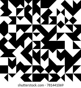 Antecedentes de triángulo de joyería en blanco y negro, diseño abstracto de estilo hipster geométrico, triángulo retro mínimo sin problemas  