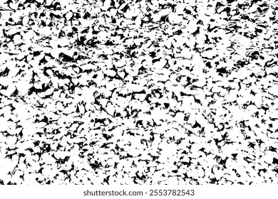 Black and White Abstract Leaf Texture - Grunge Vector Pattern for Creative Designs and Overlays
