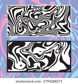 Black and white abstract liquid marble swirl frames with abstract monochrome background artistic creative minimalist decorative contrast marbleized printing backdrop wallpaper