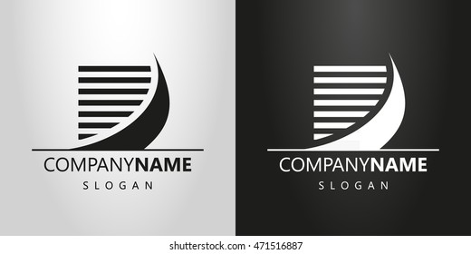 black and white abstract logo simple 