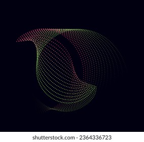 black and white abstract logo, the snail green and pink dot  on a white background, abstract background with circles  dot pattern with blue and pink colors, dot cmyk black gradient symbol logotype cir