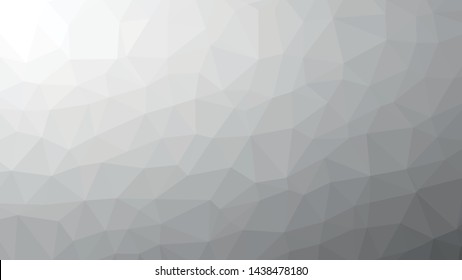 Black and White Abstract Low Poly Background. Geometric backdrop in Origami style with gradient. Textured pattern for your website.