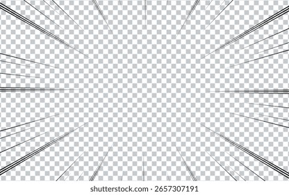 Black and white abstract manga comic background with halftone. Vector illustration