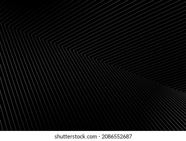 Black and white abstract minimal background with lines. Vector design