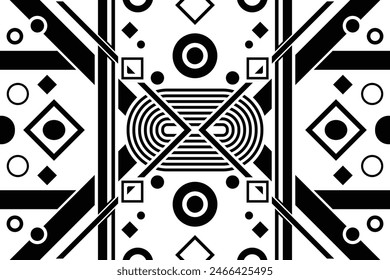 Fondo mínimo abstracto blanco y negro. Ilustración geométrica.