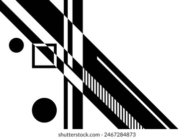 Fondo mínimo abstracto blanco y negro. Ilustración geométrica.