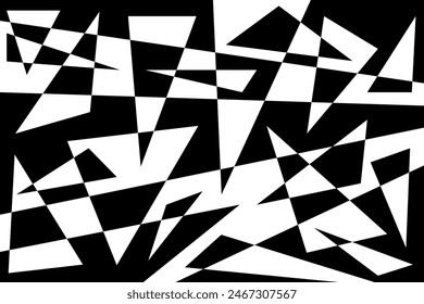 Fondo mínimo abstracto blanco y negro con Formas triangulares. Ilustración geométrica.