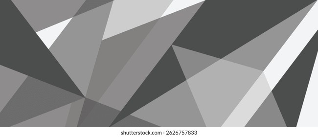 Fondo moderno abstracto blanco negro para el diseño. Forma geométrica. Cuadrados, triángulos, líneas, caras. Gradiente. 