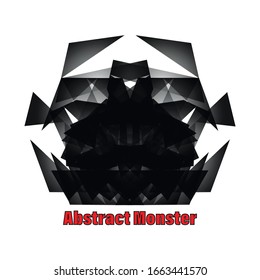 black and white abstract monsters