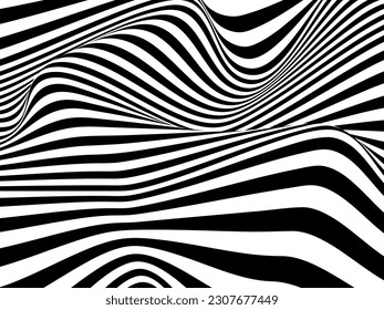 black and white abstract optical background