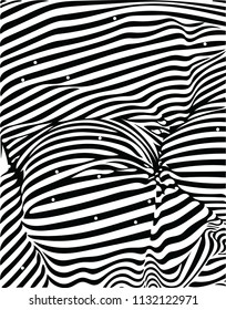 Black and white abstract optical illusion. Can be used for background cover poster and much more