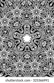 Black and white abstract ornamental background