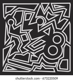 Black and white abstract pattern