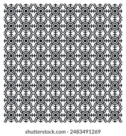 Black and white abstract pattern design with minimalist style