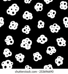 Black and white abstract pattern with design elements