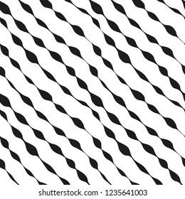 black and white abstract pattern of lines on a white background, seamless vector pattern