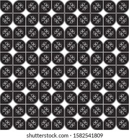 black and white abstract pattern modern batik style