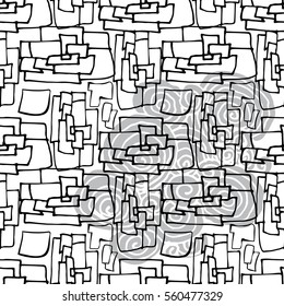 Black and White Abstract Pattern With Rectangles