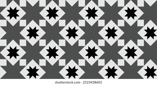 Black and white abstract pattern. Seamless monochrome repeating pattern for web page, textures, card, poster, fabric, textile. Vector illustration