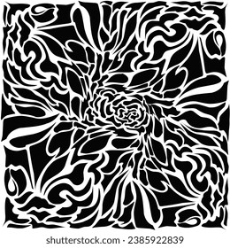 black and white abstract pattern, abstract vector
