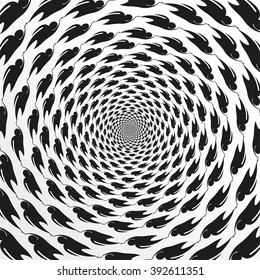 Black and white abstract pattern. Vector illustration.