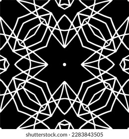 Black and white abstract patterns.Seamless monochrome repeating pattern for web page, textures, card, poster, fabric, textile.