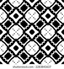 Schwarz-Weiß abstrakte Muster.Nahtlose monochrome Wiederholung Muster für Webseiten, Texturen, Karten, Poster, Gewebe, Textilien.