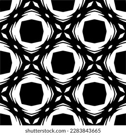 Black and white abstract patterns.Seamless monochrome repeating pattern for web page, textures, card, poster, fabric, textile.