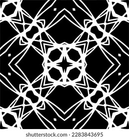 Black and white abstract patterns.Seamless monochrome repeating pattern for web page, textures, card, poster, fabric, textile.