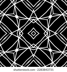 Black and white abstract patterns.Seamless monochrome repeating pattern for web page, textures, card, poster, fabric, textile.