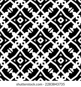 Black and white abstract patterns.Seamless monochrome repeating pattern for web page, textures, card, poster, fabric, textile.