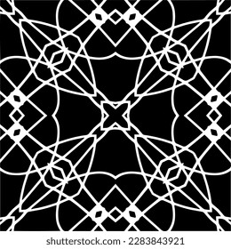 Black and white abstract patterns.Seamless monochrome repeating pattern for web page, textures, card, poster, fabric, textile.