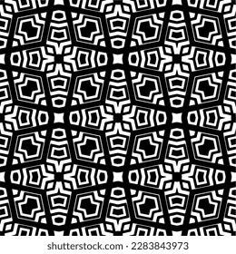 Schwarz-Weiß abstrakte Muster.Nahtlose monochrome Wiederholung Muster für Webseiten, Texturen, Karten, Poster, Gewebe, Textilien.