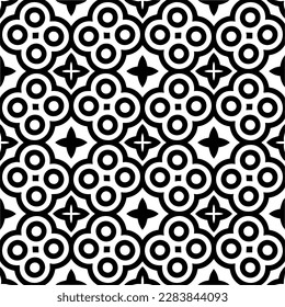 Black and white abstract patterns.Seamless monochrome repeating pattern for web page, textures, card, poster, fabric, textile.
