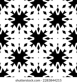 Schwarz-Weiß abstrakte Muster.Nahtlose monochrome Wiederholung Muster für Webseiten, Texturen, Karten, Poster, Gewebe, Textilien.