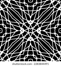 Black and white abstract patterns.Seamless monochrome repeating pattern for web page, textures, card, poster, fabric, textile.