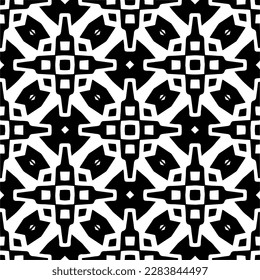 Black and white abstract patterns.Seamless monochrome repeating pattern for web page, textures, card, poster, fabric, textile.