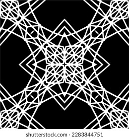 Schwarz-Weiß abstrakte Muster.Nahtlose monochrome Wiederholung Muster für Webseiten, Texturen, Karten, Poster, Gewebe, Textilien.