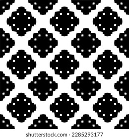 Schwarz-Weiß abstrakte Muster.Nahtlose monochrome Wiederholung Muster für Webseiten, Texturen, Karten, Poster, Gewebe, Textilien.