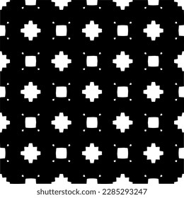Patrones abstractos en blanco y negro.Patrón de repetición monocromo sin foco para páginas web, texturas, tarjetas, afiches, tejidos, textiles.