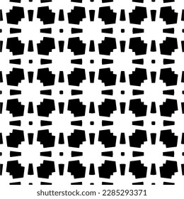 Black and white abstract patterns.Seamless monochrome repeating pattern for web page, textures, card, poster, fabric, textile.
