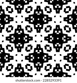 Schwarz-Weiß abstrakte Muster.Nahtlose monochrome Wiederholung Muster für Webseiten, Texturen, Karten, Poster, Gewebe, Textilien.
