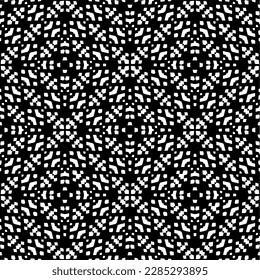 Black and white abstract patterns.Seamless monochrome repeating pattern for web page, textures, card, poster, fabric, textile.