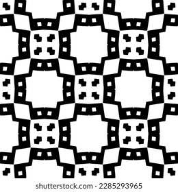 Black and white abstract patterns.Seamless monochrome repeating pattern for web page, textures, card, poster, fabric, textile.