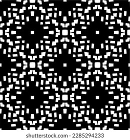 Black and white abstract patterns.Seamless monochrome repeating pattern for web page, textures, card, poster, fabric, textile.