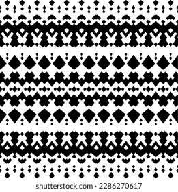 Black and white abstract patterns.Seamless monochrome repeating pattern for web page, textures, card, poster, fabric, textile.