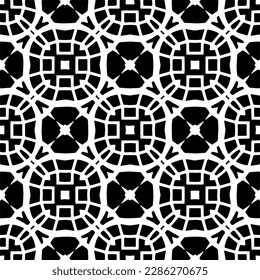 Black and white abstract patterns.Seamless monochrome repeating pattern for web page, textures, card, poster, fabric, textile.