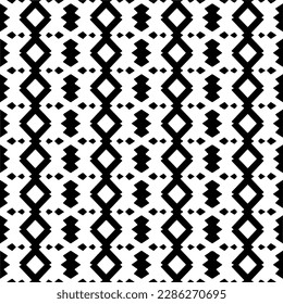 Black and white abstract patterns.Seamless monochrome repeating pattern for web page, textures, card, poster, fabric, textile.